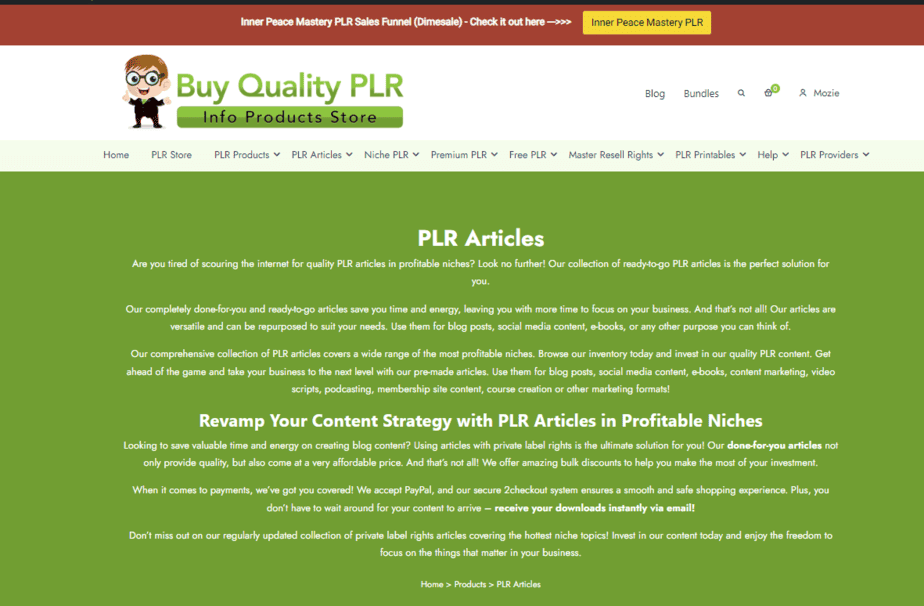 BuyQualityPLR PLR Articles