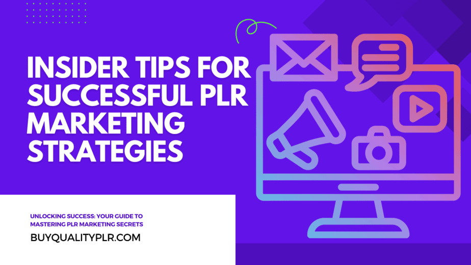 Insider Tips for Successful PLR Marketing Strategies