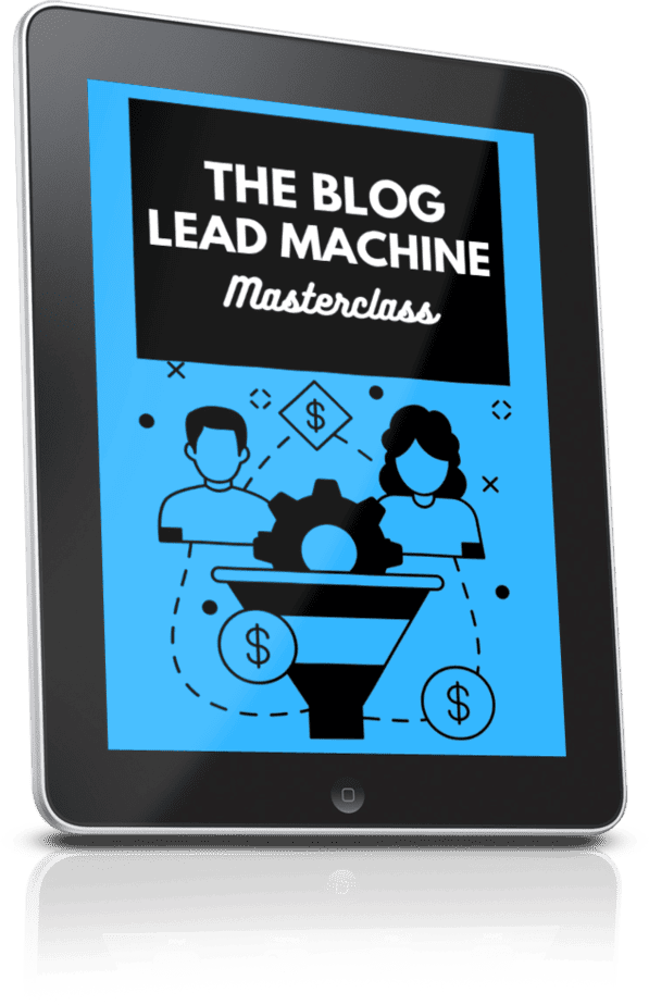 The Blog Lead Machine PLR Masterclass Cover Right