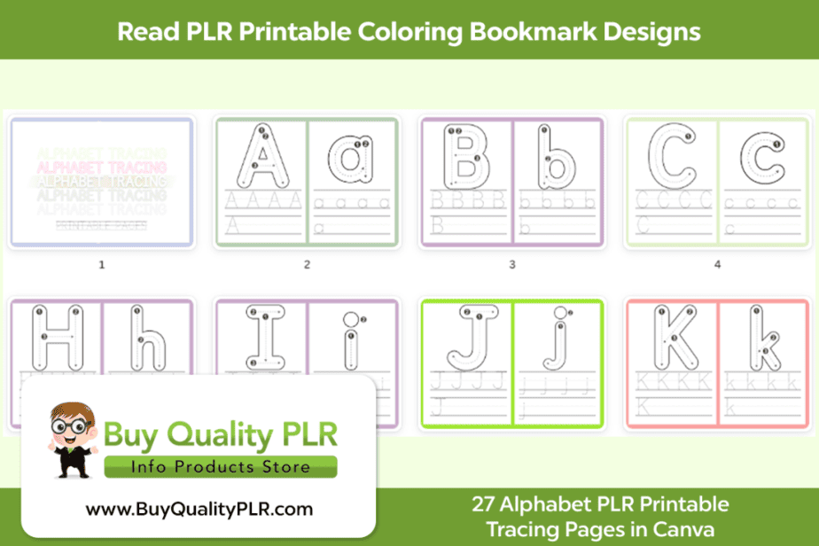 Alphabet Tracing PLR Printable Pages