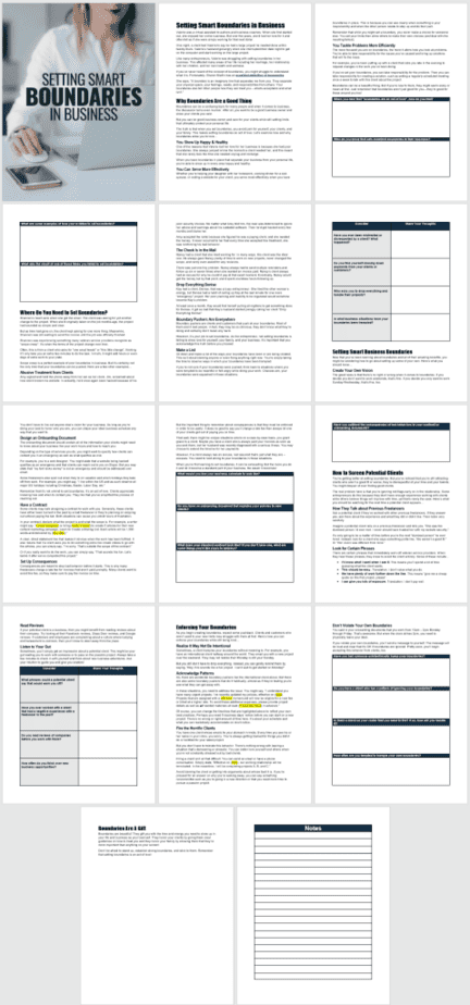 Setting Smart Boundaries in Business Workbook