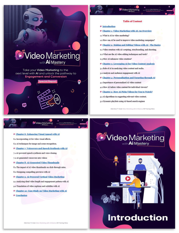Video Marketing with AI Mastery PLR Sales Funnel Report Screenshot