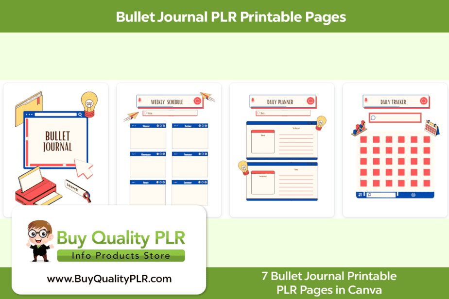 Bullet Journal PLR Printable Pages