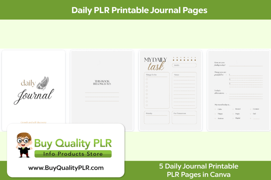 Daily PLR Printable Journal Pages