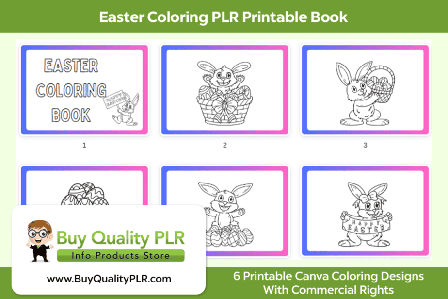 Easter Coloring PLR Printable Book