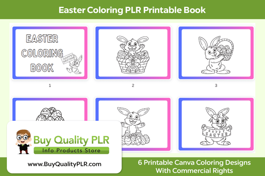 Easter Coloring PLR Printable Book