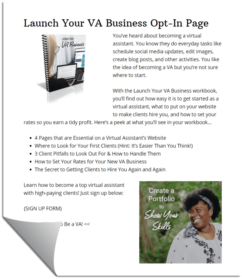Launch Your VA Business Optin Page