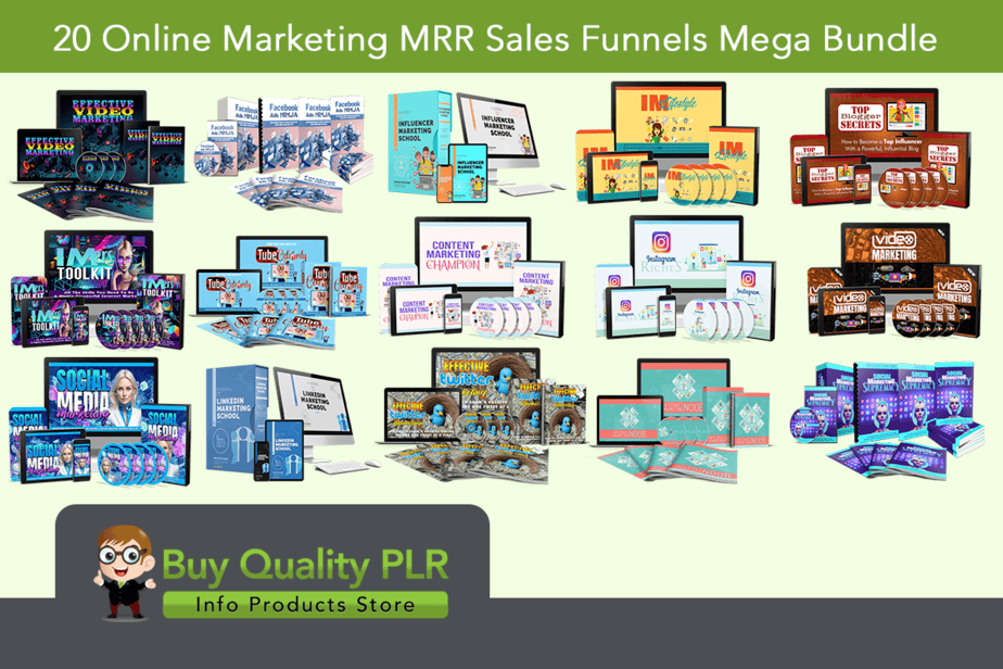 20 Online Marketing MRR Sales Funnels Mega Bundle