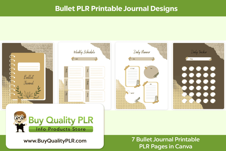 Bullet PLR Printable Journal Designs