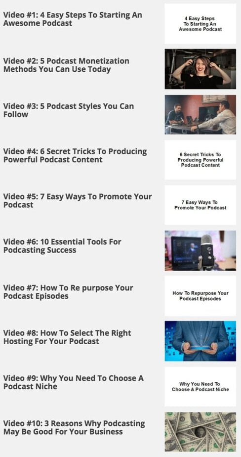 Podcasting Secrets Videos