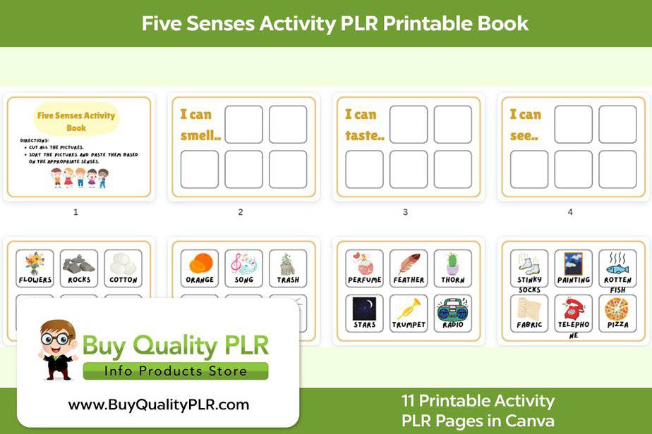 Five Senses Activity PLR Printable Book