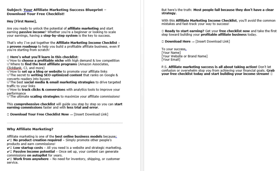 10 Passive Income Ideas PLR Autoresponder Sample