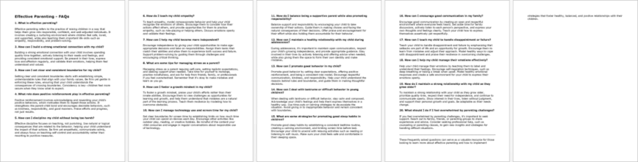 Effective Parenting FAQs