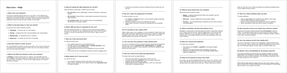 Face Care FAQs