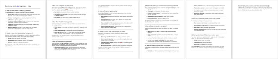 Gardening Guide For Beginners FAQs
