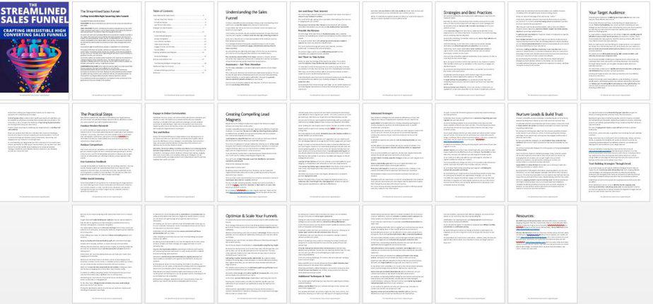 streamlined Sales Funnel PLR Report Screenshot