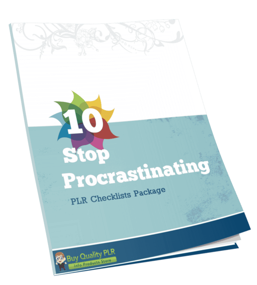 10 Stop Procrastinating PLR Checklists Package