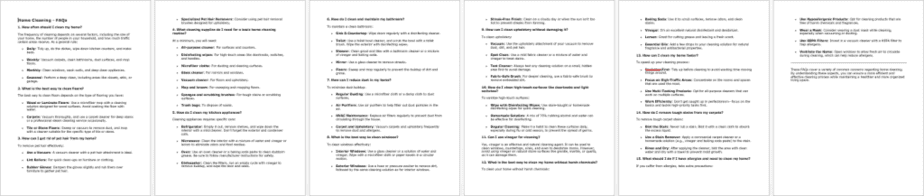 Home Cleaning FAQs