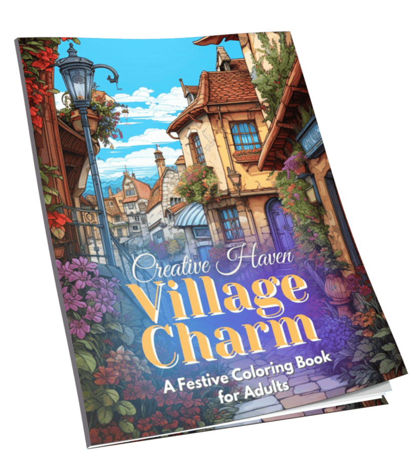 Village Charm Adult PLR Coloring Book