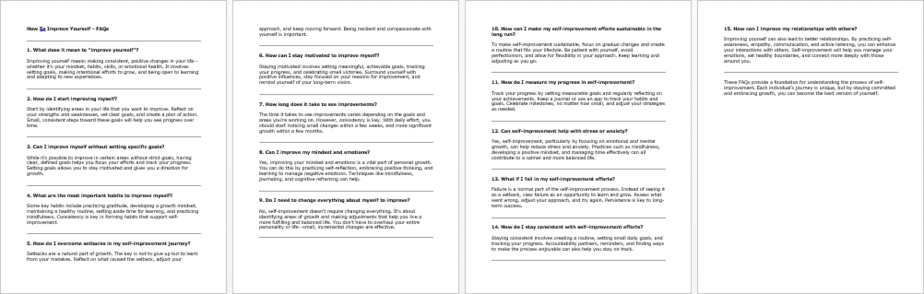 How To Improve Yourself FAQs
