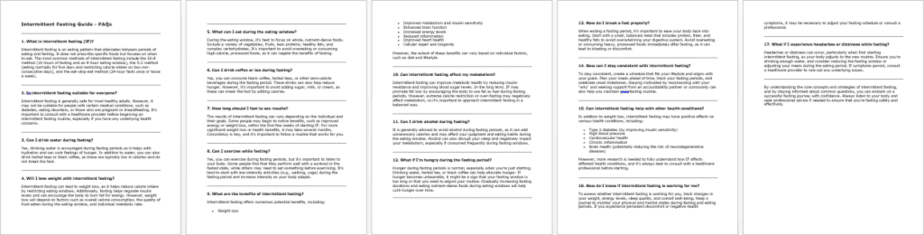 Intermittent Fasting Guide FAQs