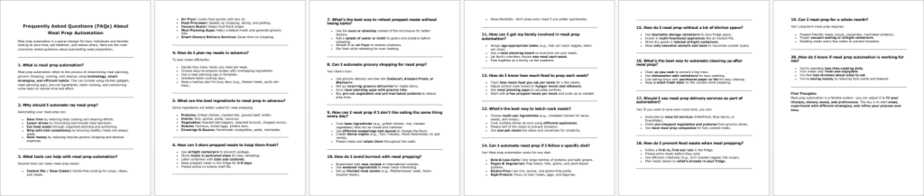 Meal Prep Automation FAQs
