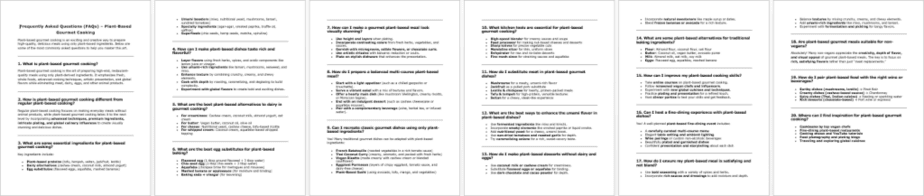 Plant Based Gourmet Cooking FAQs