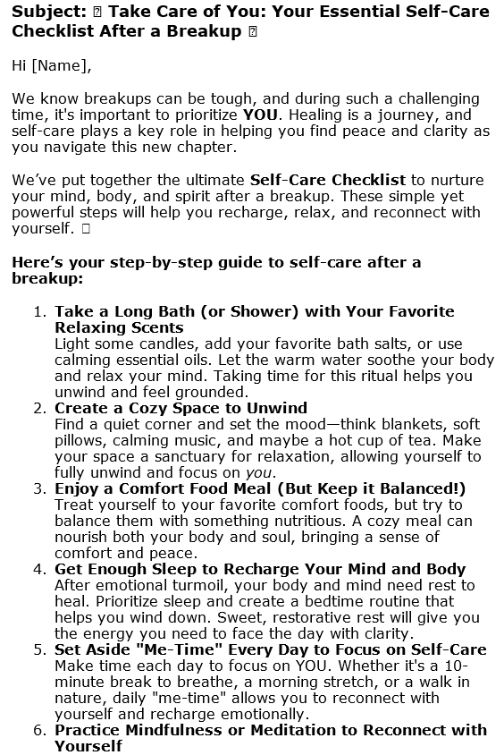 10 What to Do After a Breakup PLR Autoresponders Sample