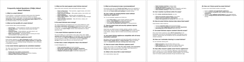 Smart Kitchens FAQs