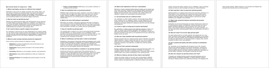 Spirituality Guide for Beginners FAQs