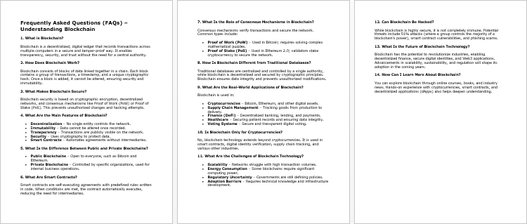 Understanding Blockchain FAQs