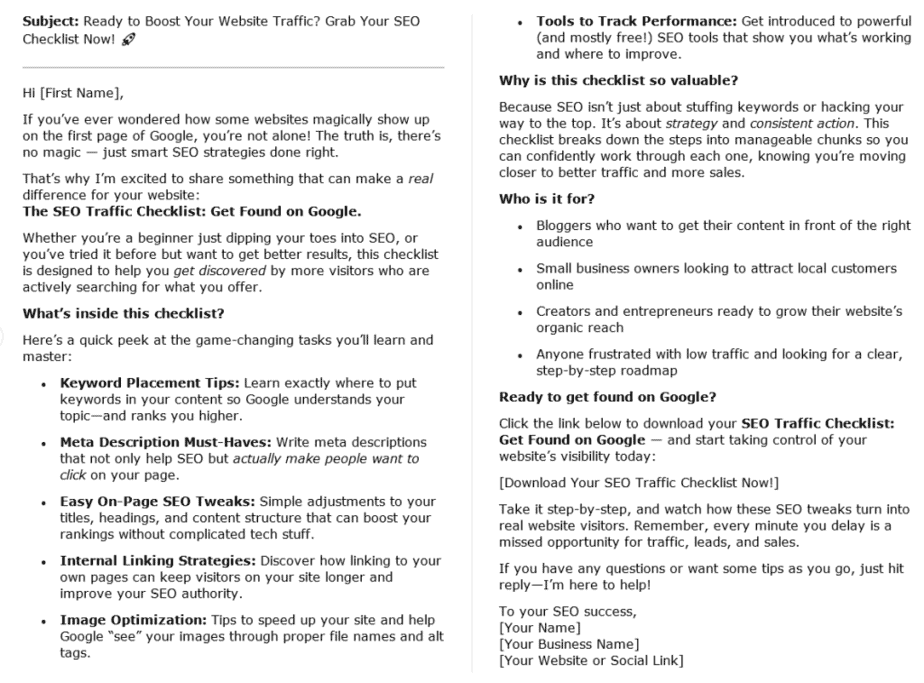 10 Drive Traffic to Your Website PLR Autoresponders Sample