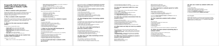 Website Traffic Generation FAQs