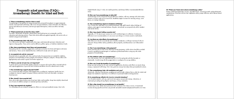 Aromatherapy Benefits for Mind and Body FAQs