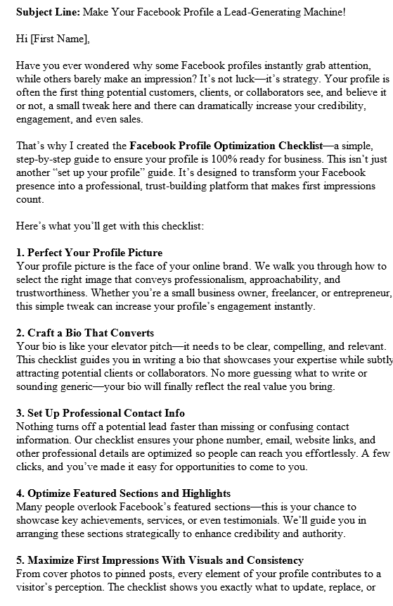 10 Facebook Marketing PLR Autoresponders Sample