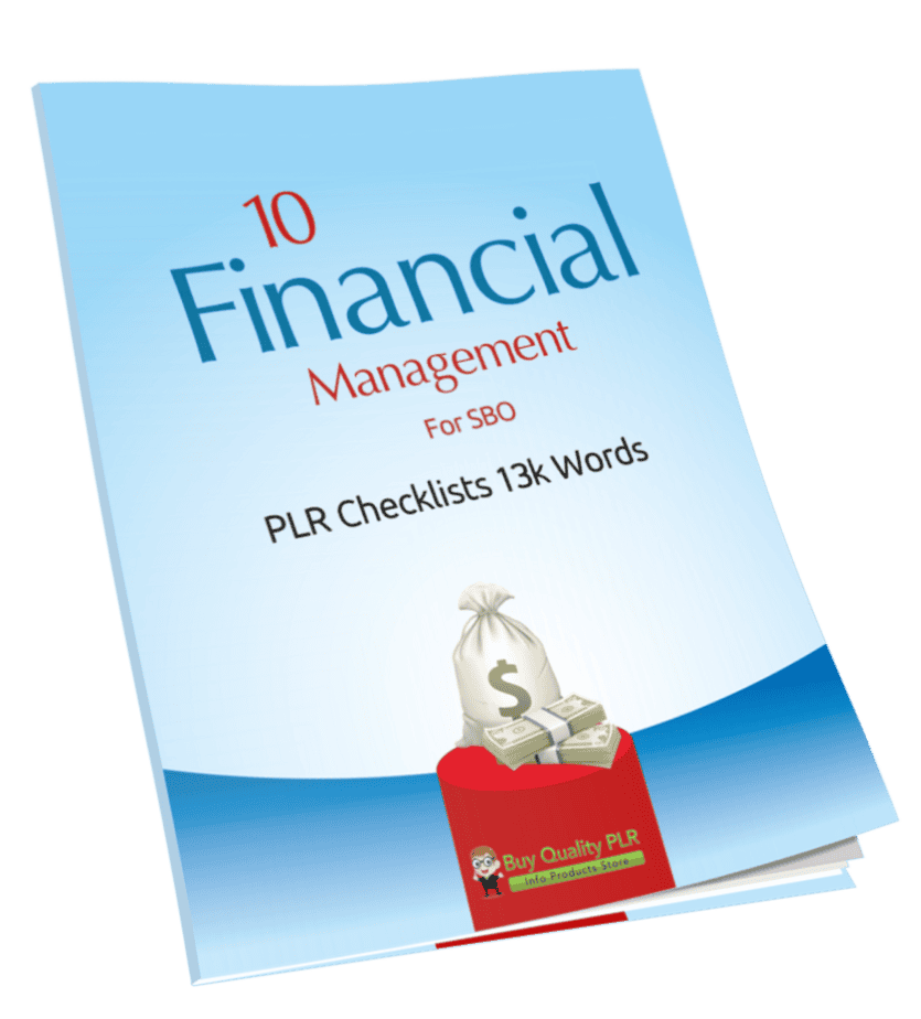 10 Financial Management For SBO PLR Checklists 13k Words