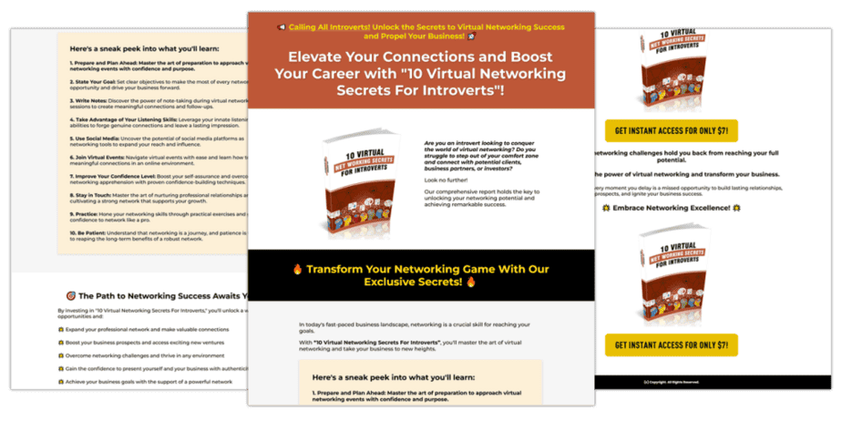 10 Virtual Networking Secrets For Introverts Sales Copy