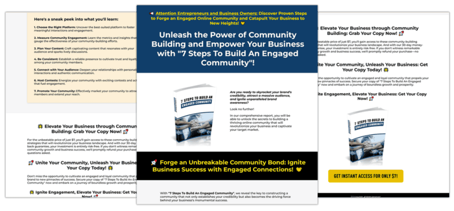 7 Steps To Build An Engaged Community Sales Copy
