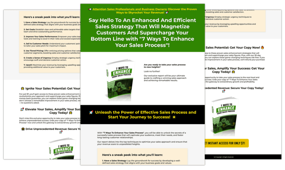 7 Ways To Enhance Your Sales Process Sales Copy