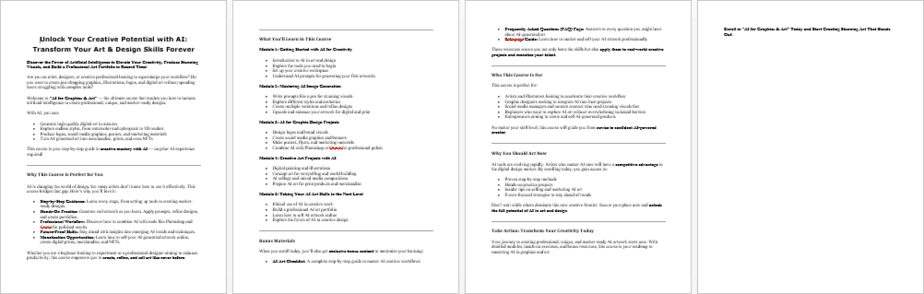 AI for Graphics & Art Salespage