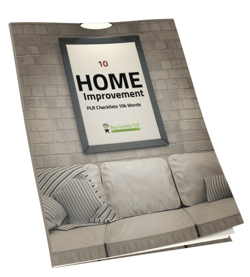 10 Home Improvement PLR Checklists 10k Words