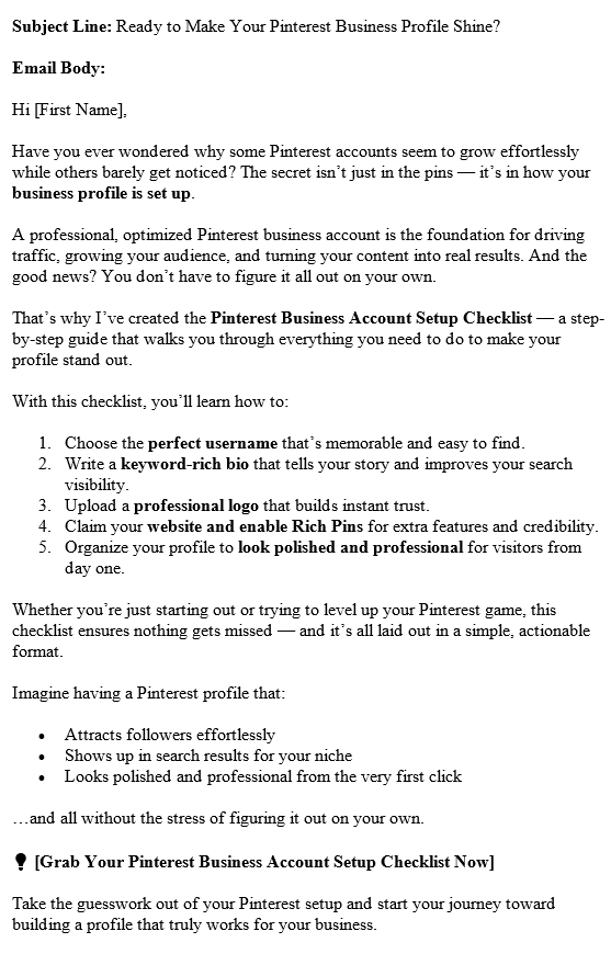 Pinterest Marketing PLR Autoresponders Sample