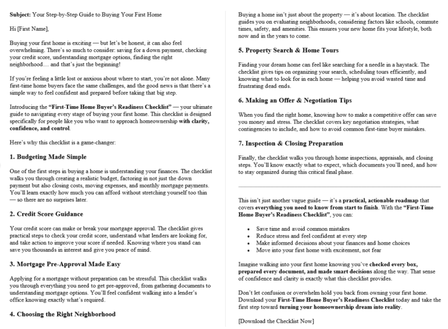 Real Estate PLR Autoresponders Sample