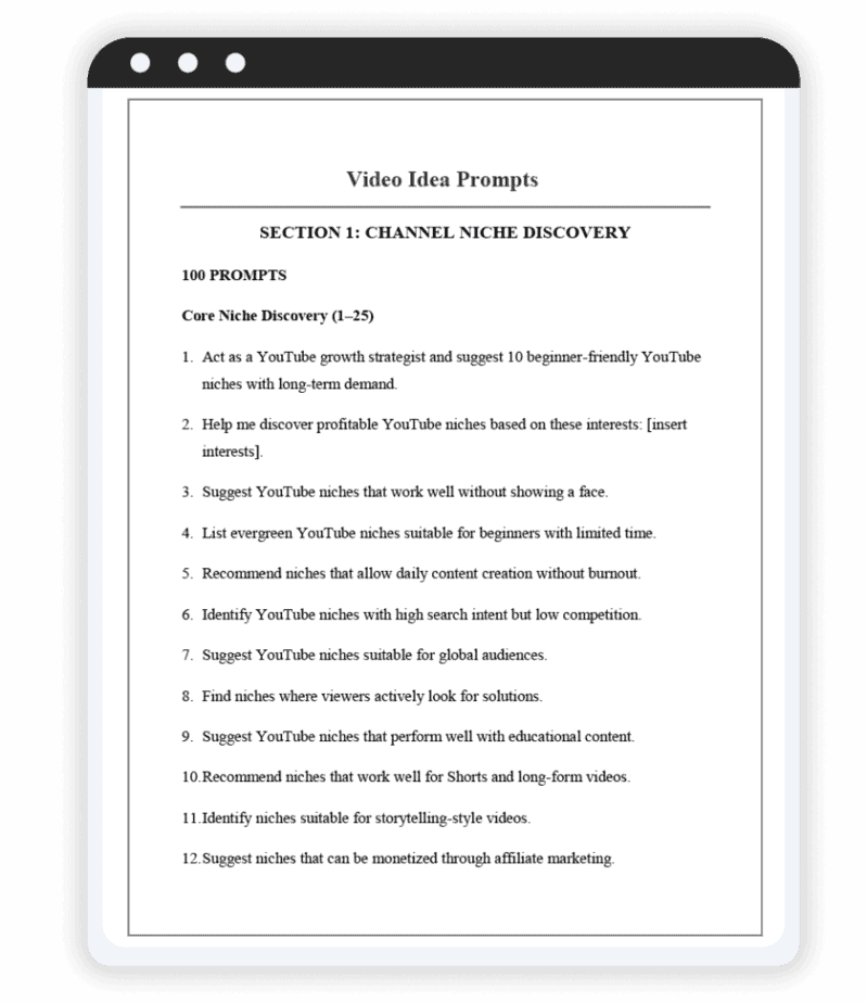 AI Prompts Goldmine AI Video Idea Prompts