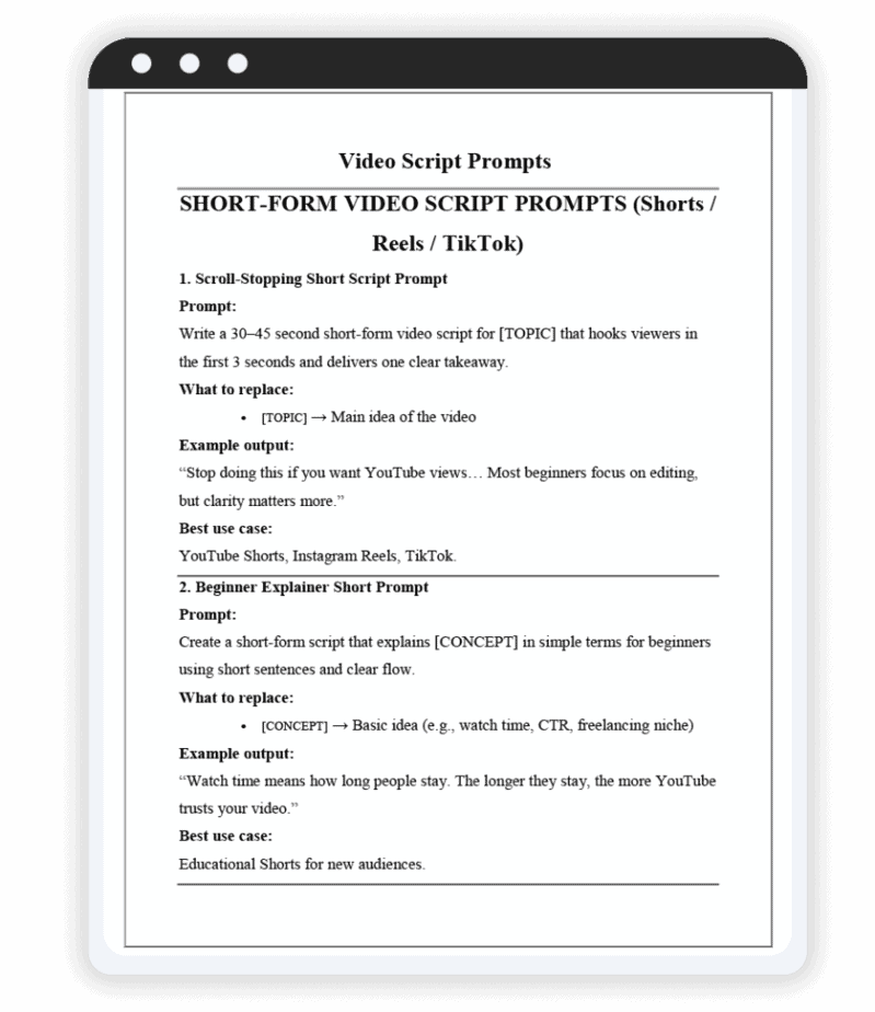 AI Prompts Goldmine AI Video Script Prompts