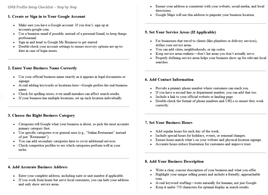 Google My Business PLR Autoresponder Sample