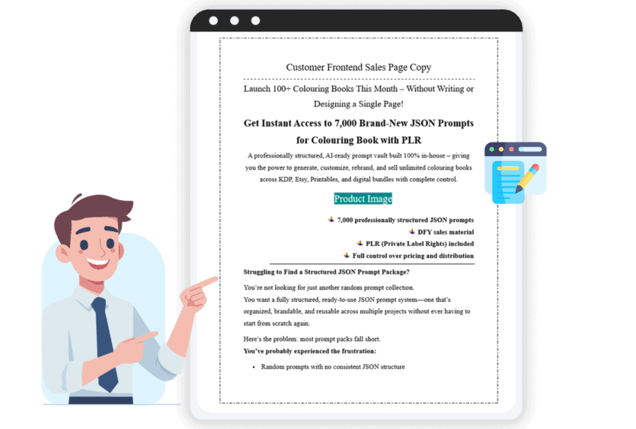 Perfect JSON Prompts Sales Page Copy