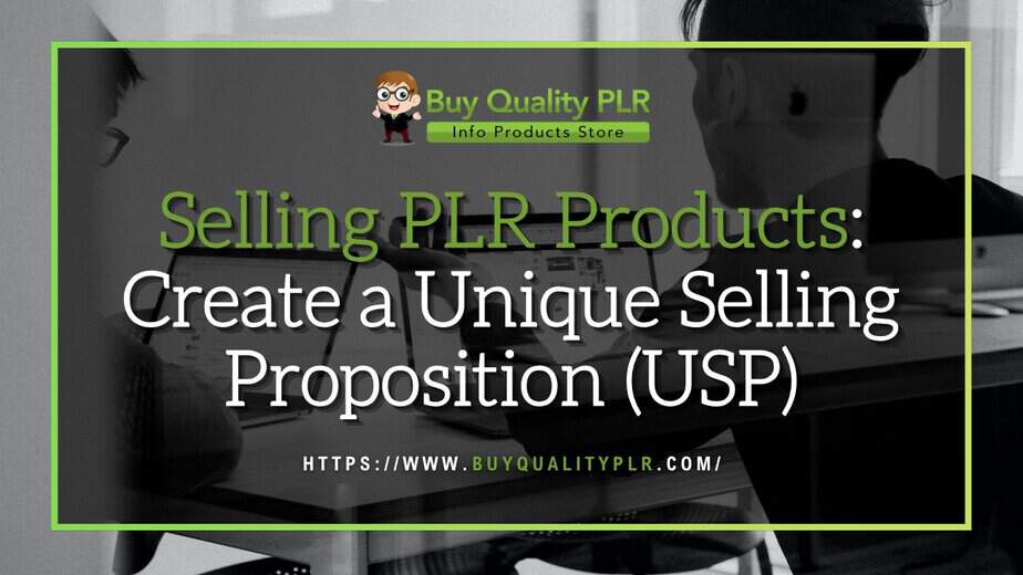 Selling PLR Products Create a Unique Selling Proposition (USP)