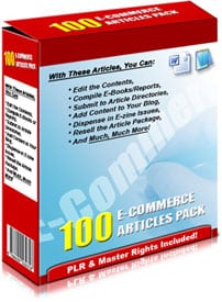 100 E-Commerce Articles Pack PLR