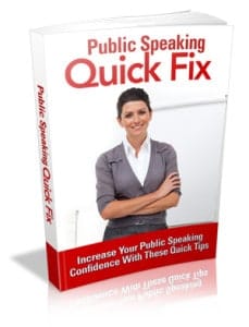 Public Speaking Quick Fix Master resell rights eBook